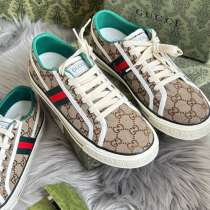 Кеды кроссовки бренд гуччи Gucci унисекс женские мужские, в Москве