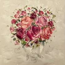 Картина Маслом Цветы, в Москве