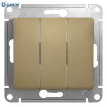 3-клавишный выключатель, сх.1+1+1, 10АХ, механизм, ТИТАН, в г.Минск