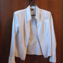 Две белых рубашки из хлопка. Размер 40–42 (XS), в Александрове