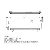 Радиатор кондиционера MITSUBISHI OUTLANDER, AIRTRECK, в Владивостоке