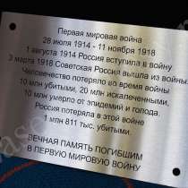 Таблички из металла, в Москве