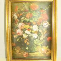 Картина репродукция на шелке винтажная (X356), в Москве