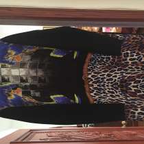 Платье комбинированное натуральный шёлк с тканью, в Москве