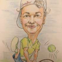 Шарж по фотографии, в Сергиевом Посаде